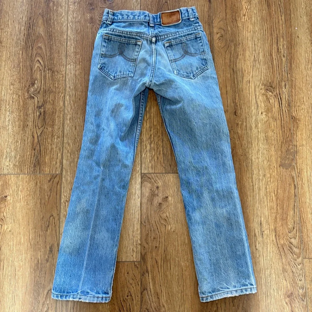 VTG USA Made Polo Ralph Lauren 90s Boys Light Wash Straight Leg Jeans‎ Size 12R